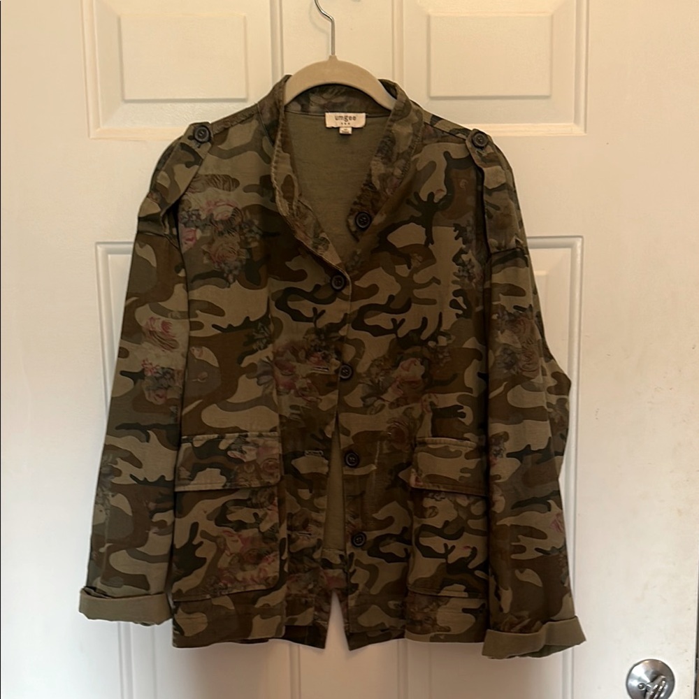 Urban Outfitters Utility Jacket Green Brown Military Style